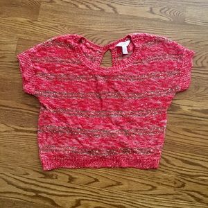 Candie’s Short Sleeve Sweater Size L
